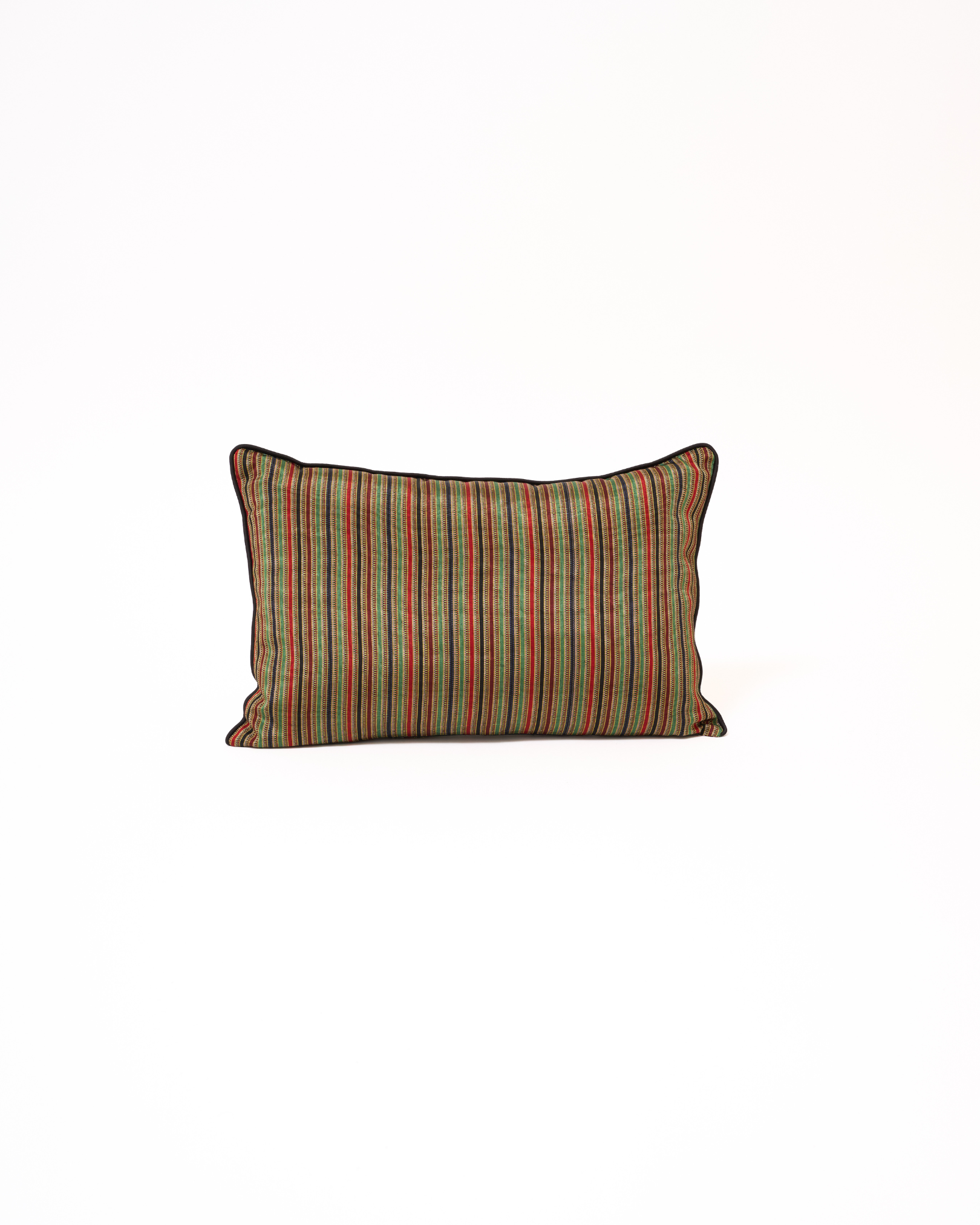 İPEK KUTNU EL DOKUMASI BİYELİ DEKORATİF YASTIK - Çok Renkli (30X50 cm)