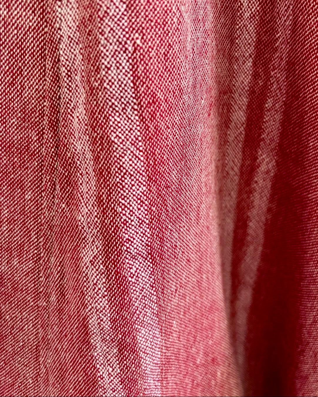 %100 Pamuk Şile Bezi El Dokuması Kimono Bornoz – Kırmızı (108 cm)